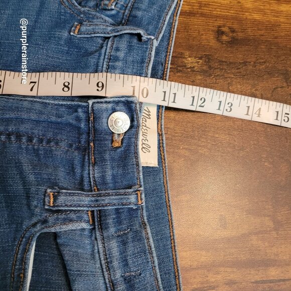 Madewell Jeans 27 Roadtripper 10" Waterford Wash M0572 Tummy Control Raw Hem - Picture 9 of 12